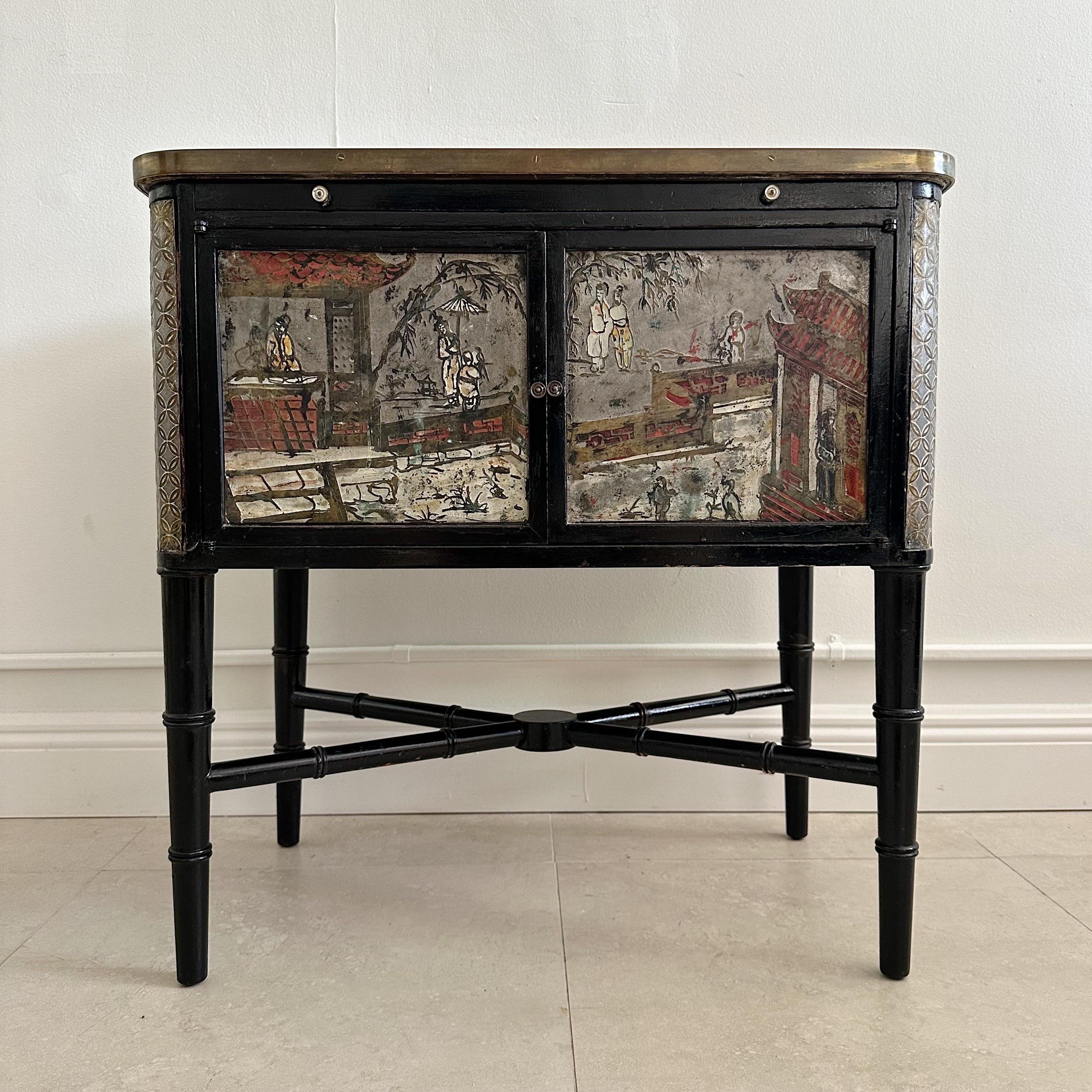 Laverne Style Chinoiserie Night Tables, 1960s 4