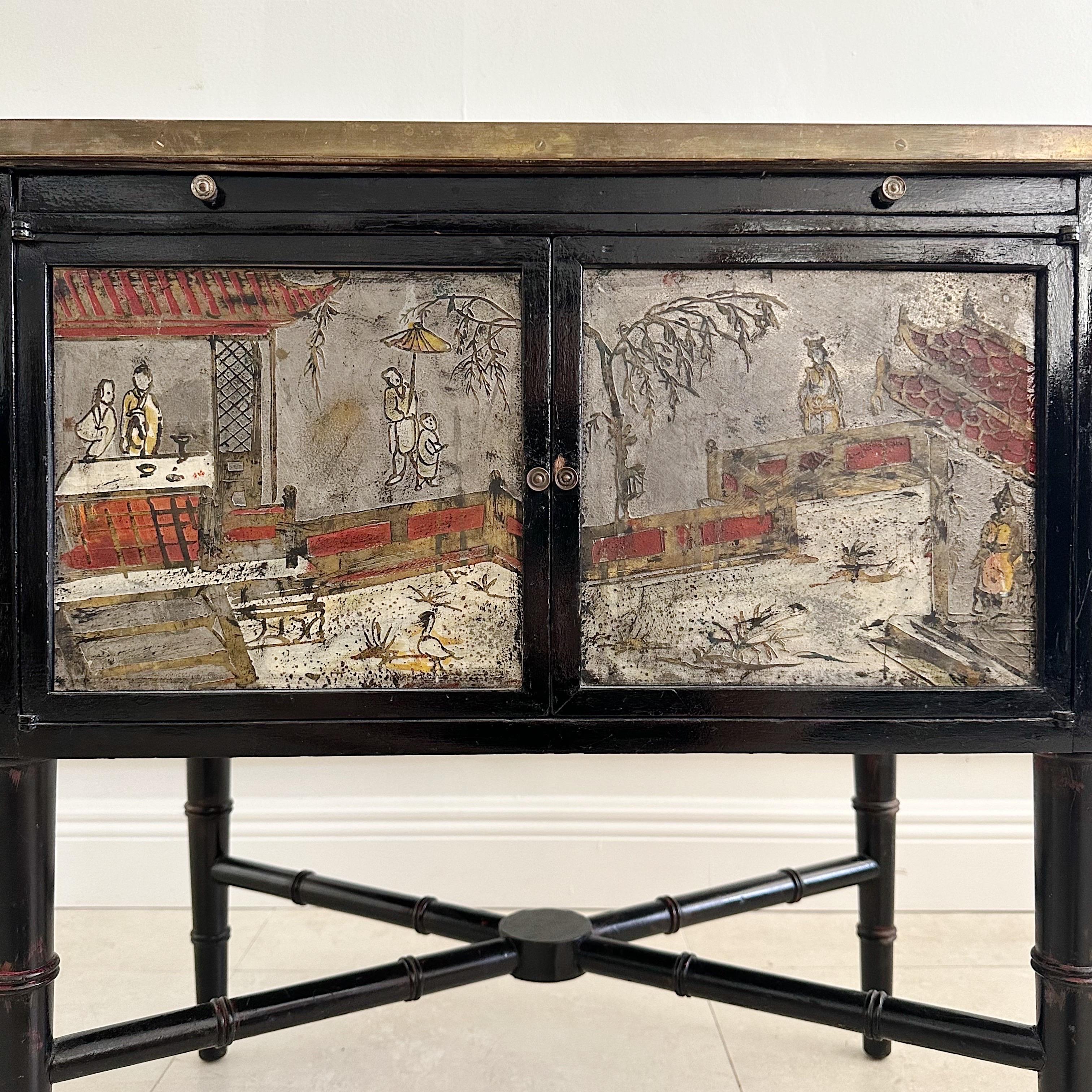 Laverne Style Chinoiserie Night Tables, 1960s 3