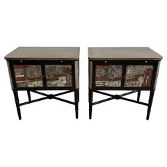 Laverne Style Chinoiserie Night Tables, 1960s