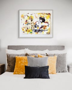 Framed mixed-media collage on paper w/ photographs, Black African American art