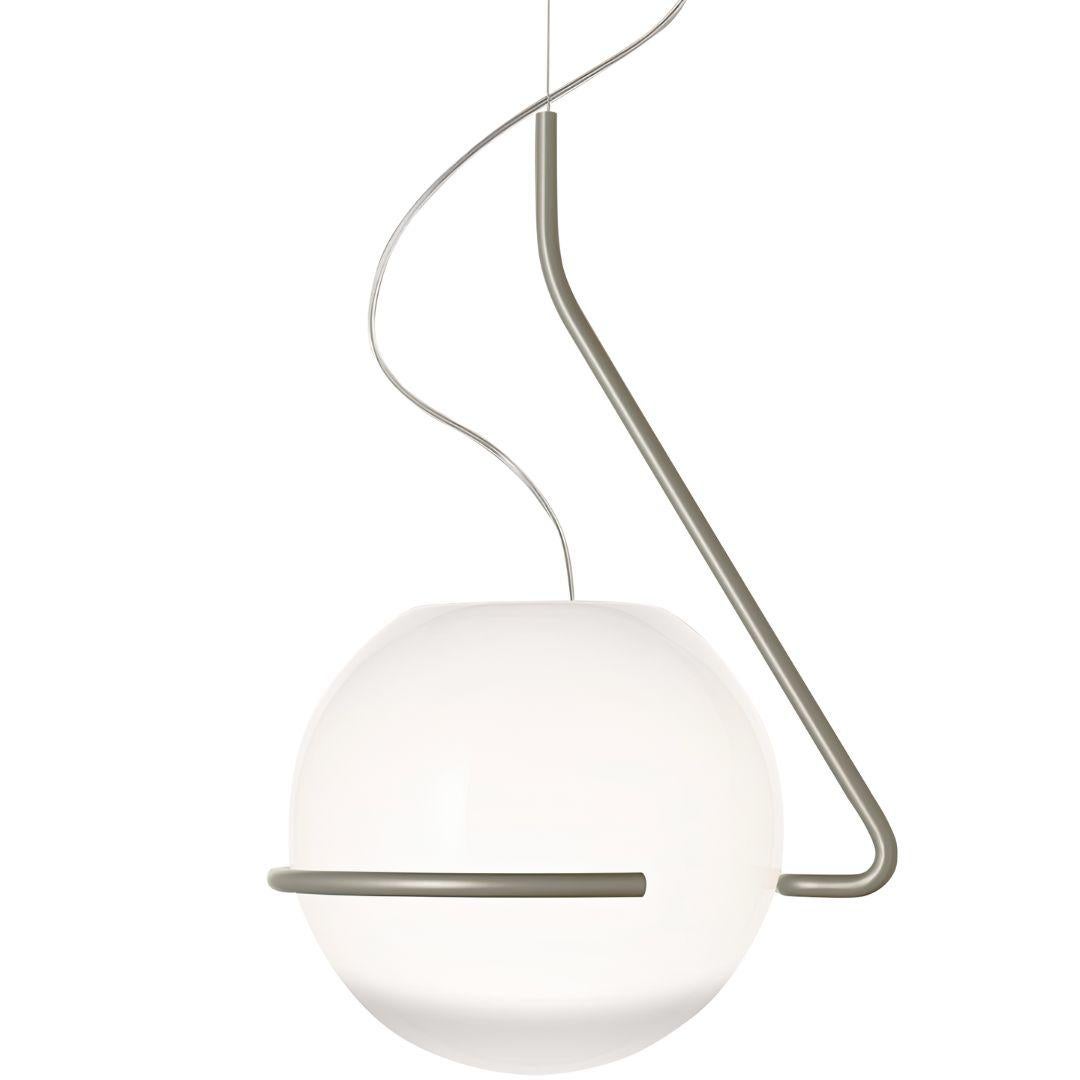 Laviani ‘Tonda Piccolo' Handblown Glass Pendant in Orange for Foscarini For Sale 1