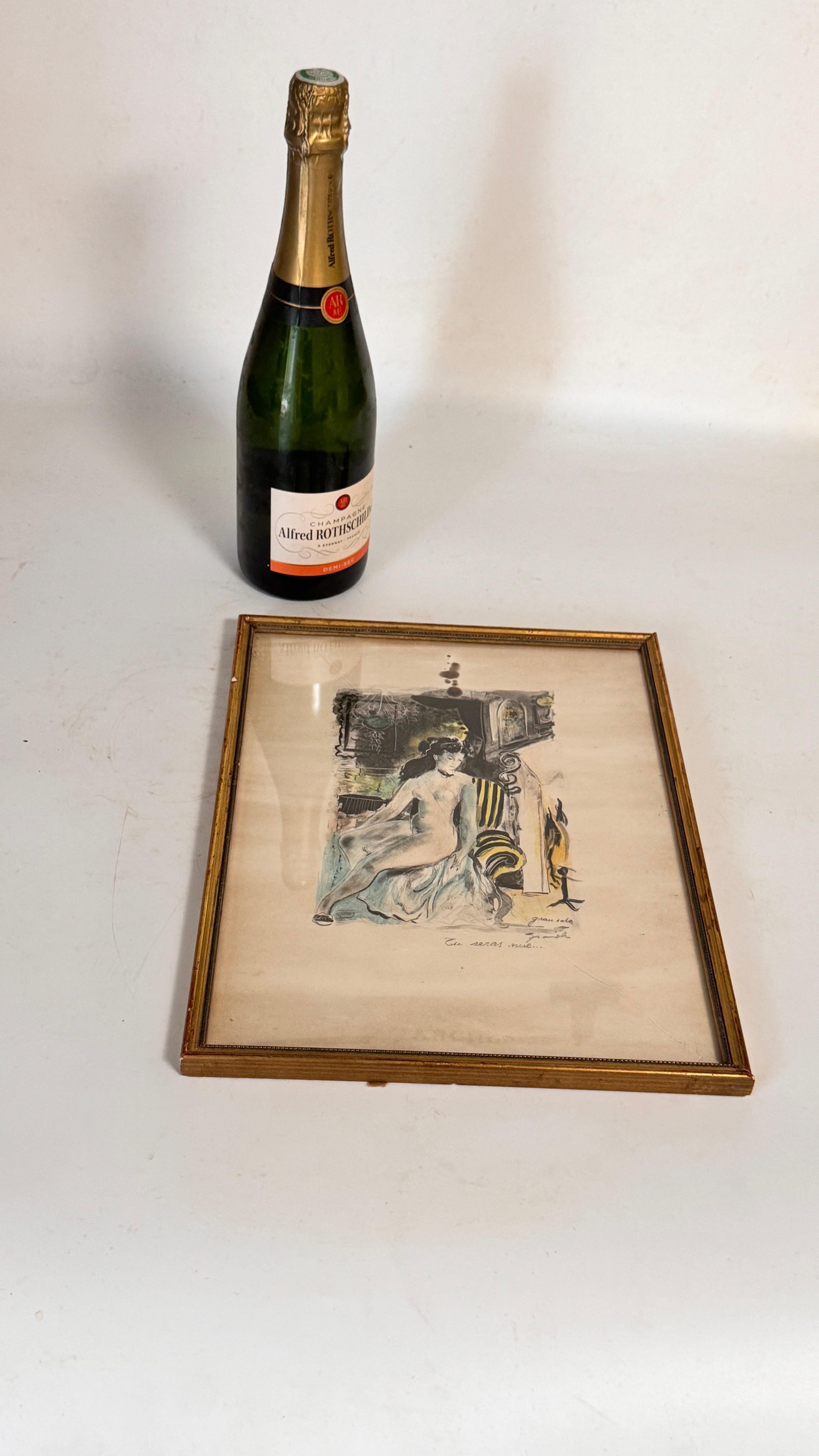 Lavis and Pencil Drawing by Emilio Grau Sala – Signed and Annotated – Circa 1950
Description:
This is an original lavis and pencil artwork by Emilio Grau Sala (1911–1975), signed and annotated by the artist. It was created in the 1950s and is