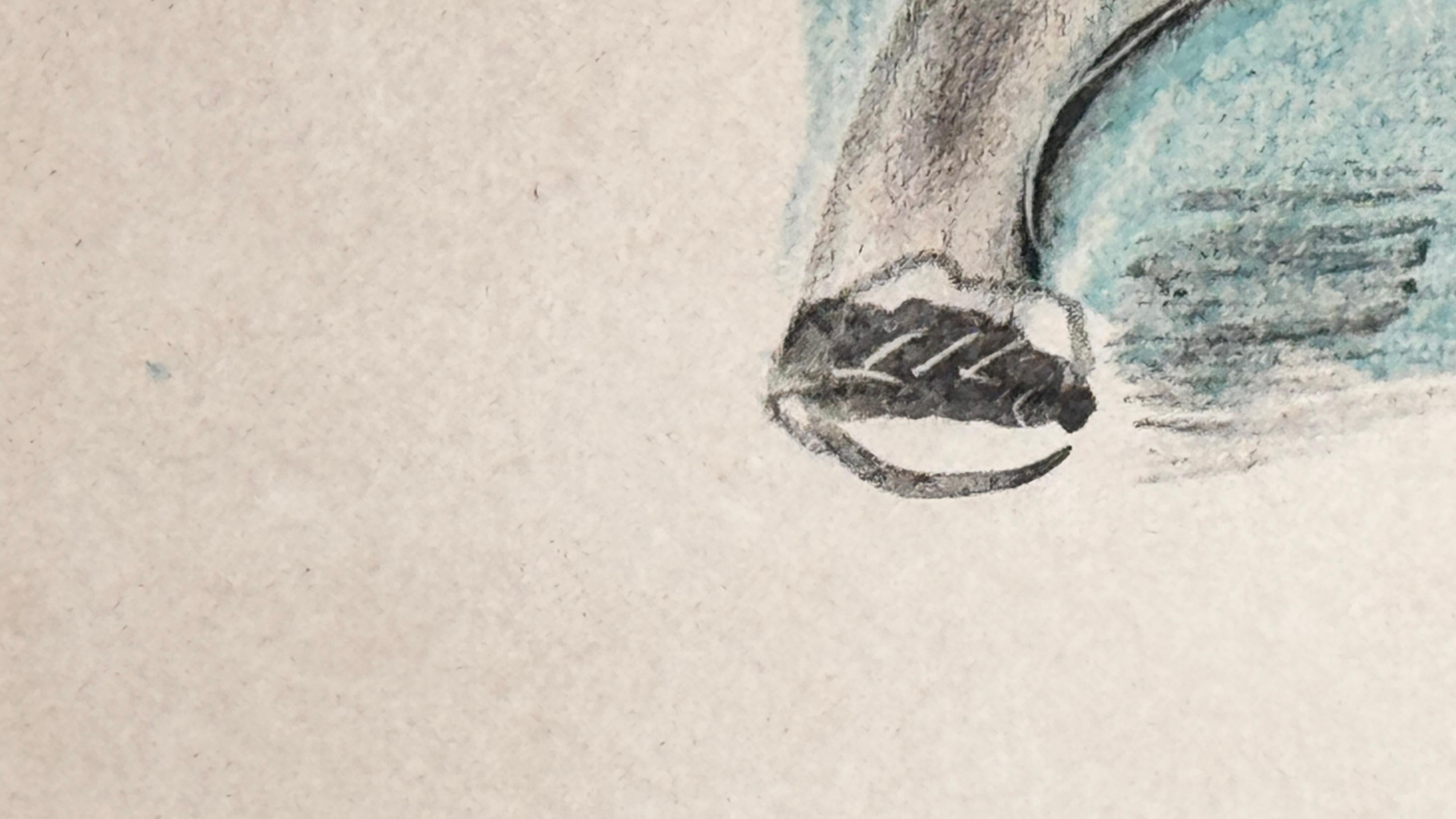 Lavis and Pencil Drawing by Emilio Grau Sala – Signed and Annotated – Circa 1950 For Sale 1