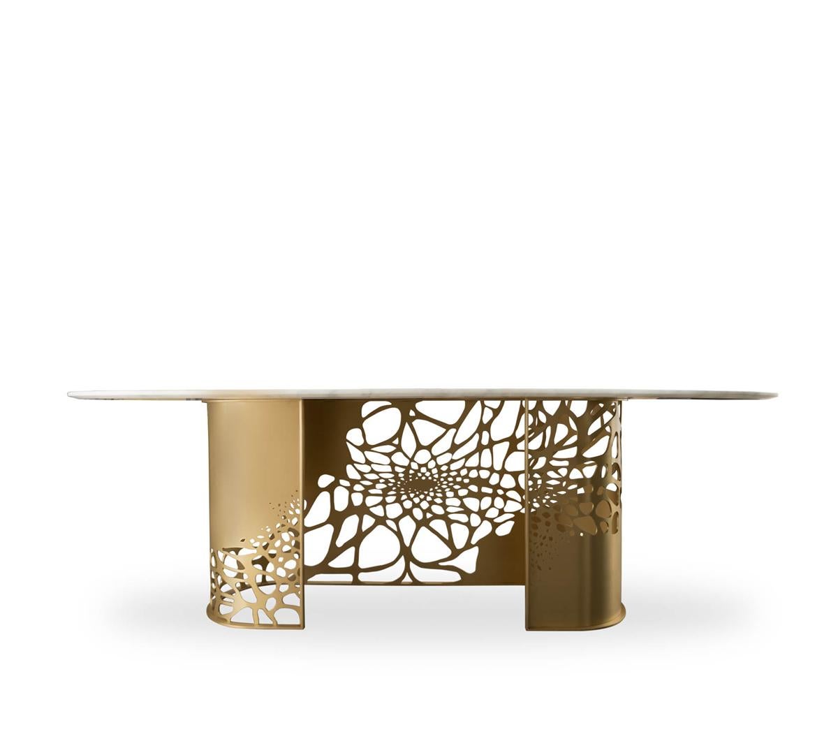 Portuguese Lavish Ibiza Marble Dining Table by Memoir Essence For Sale