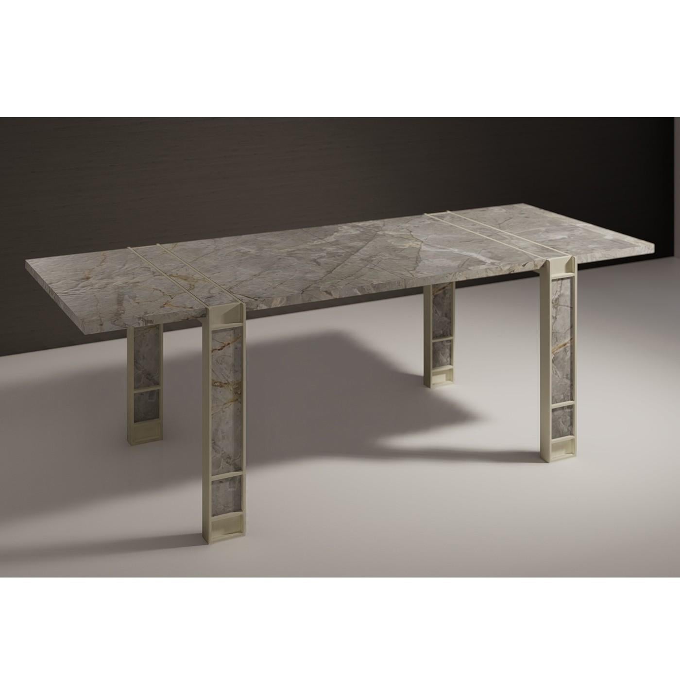 Von dem italienischen Designer NICO DE VITO. 

Die ursprüngliche Idee, die zu dem Projekt geführt hat, ist die Möglichkeit, Marmorreste zu verarbeiten und wiederzuverwenden, auch wenn sie von verschiedenen Abbauarten stammen, um sie in einem