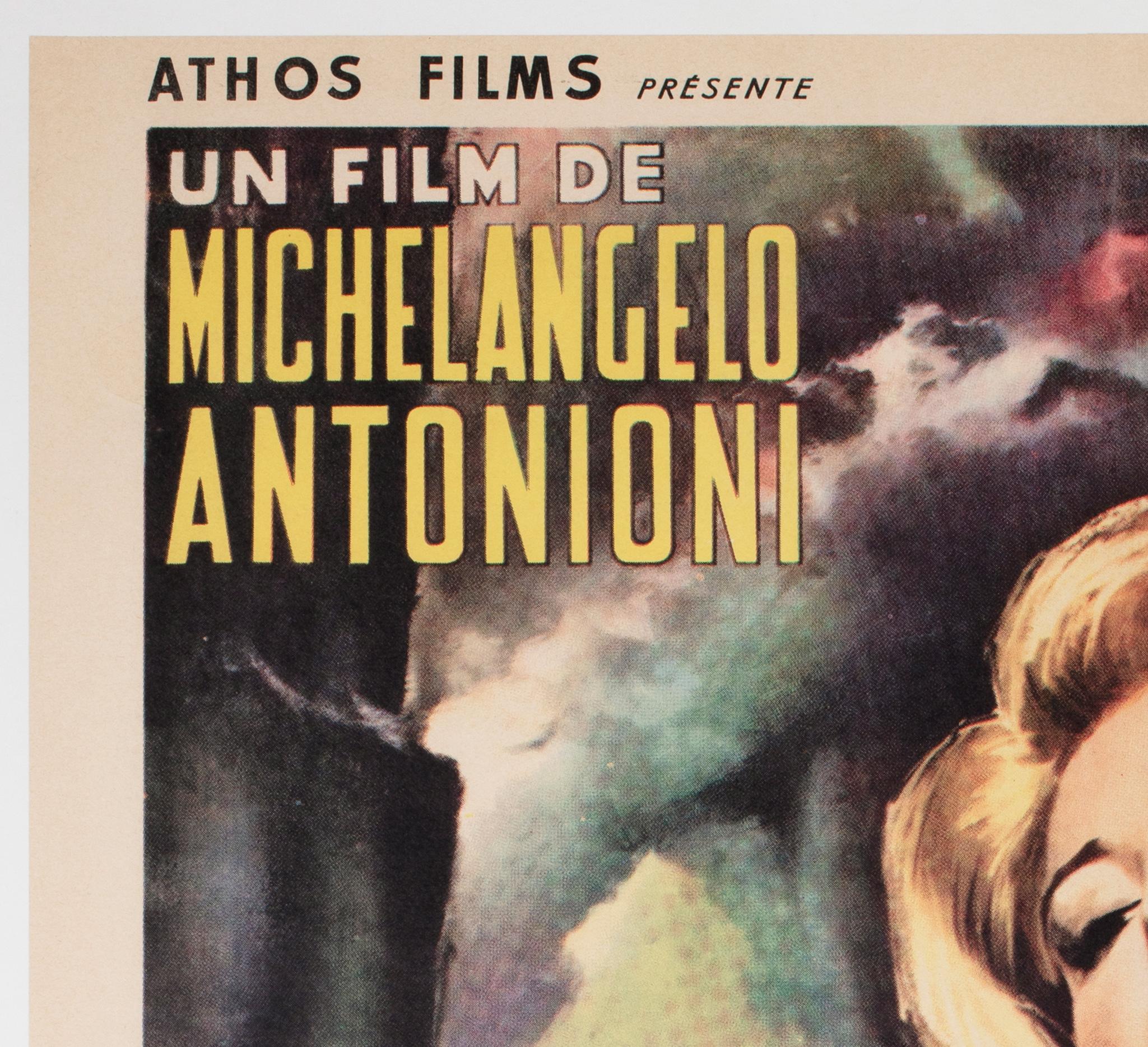L'Avventura 1960 Cartel de la película francesa Moyenne, Carlantonio Longi Francés en venta