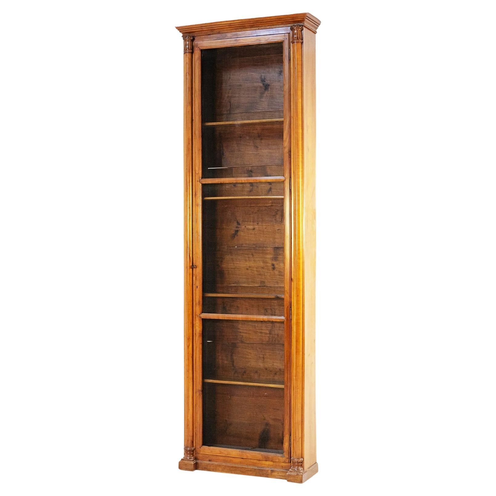 Law and Notary Offices Vintage Column Bookcase in Wood For Sale at 1stDibs
