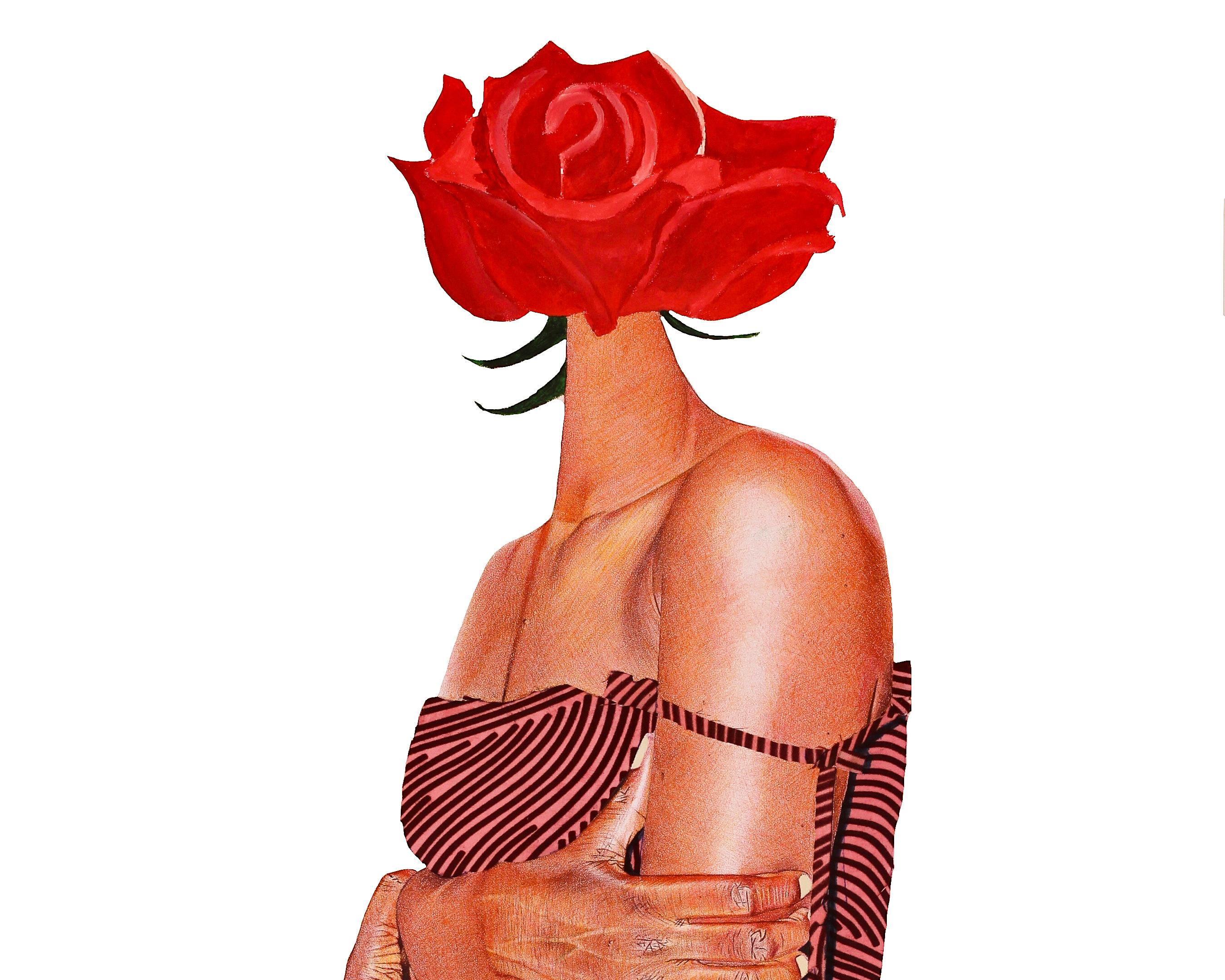 Lady Rose - Print by Lawal Ibrahim