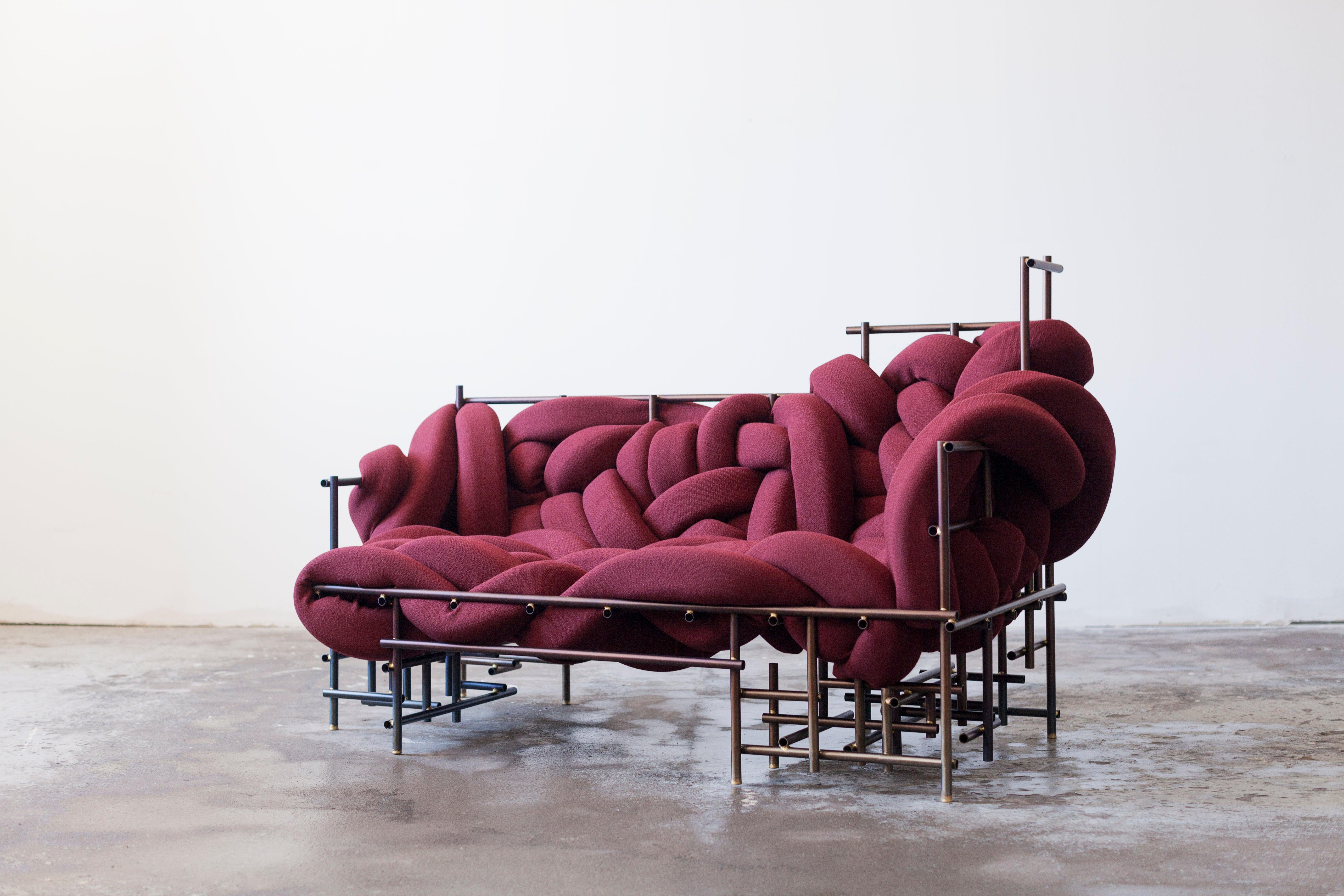 Brass Lawless Sofa Noir, Evan Fay