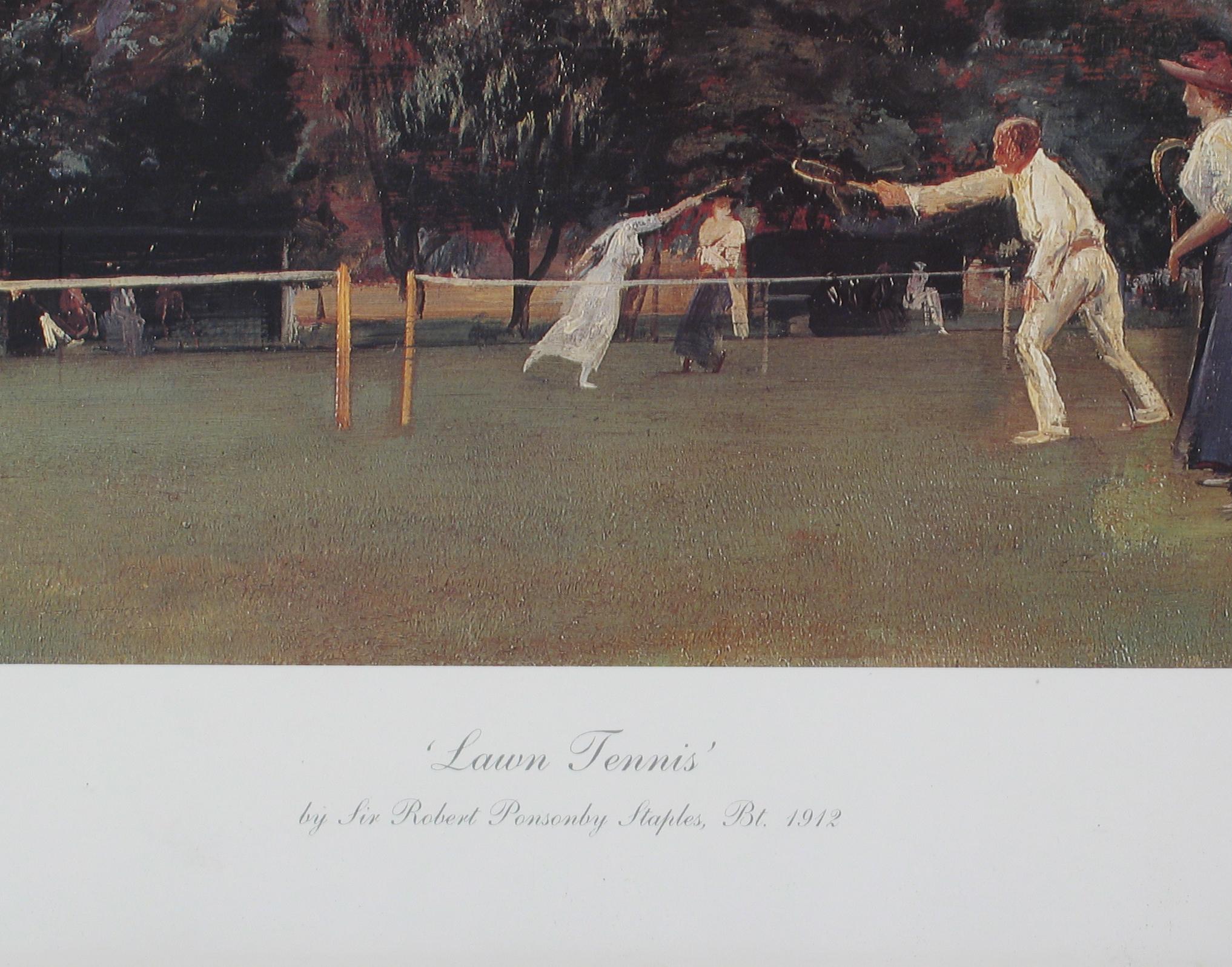 English Lawn Tennis Print by Sir Robert Ponsonby Staples