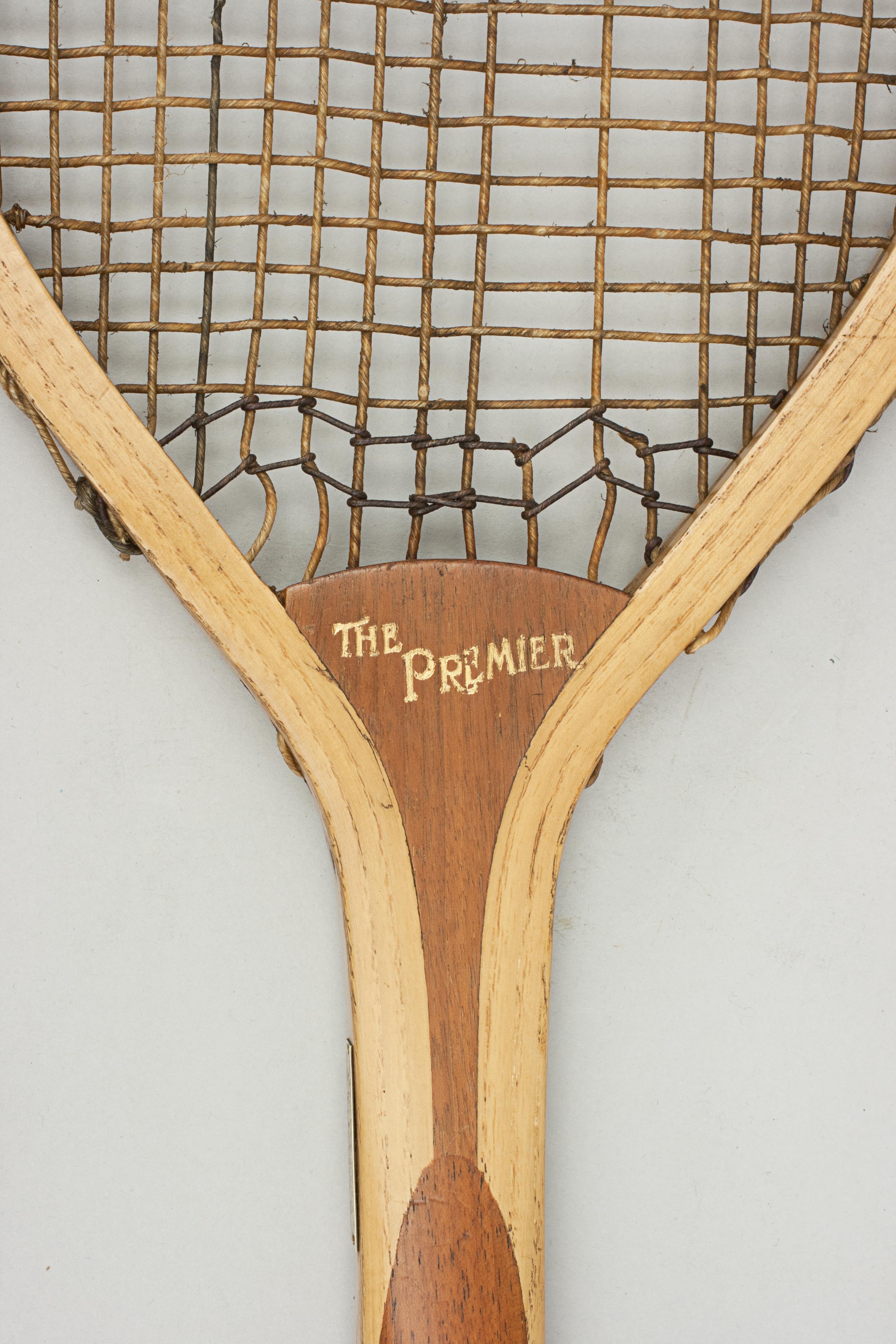 British Lawn Tennis Racket, the Premier, Kertesz Todor, Budapest For Sale