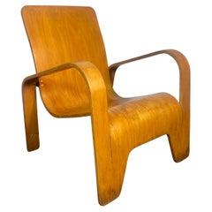 Vintage LaWo1 Molded Plywood Lounge Chair by Han Pieck for Lawo Ommen/ Netherlands 1945