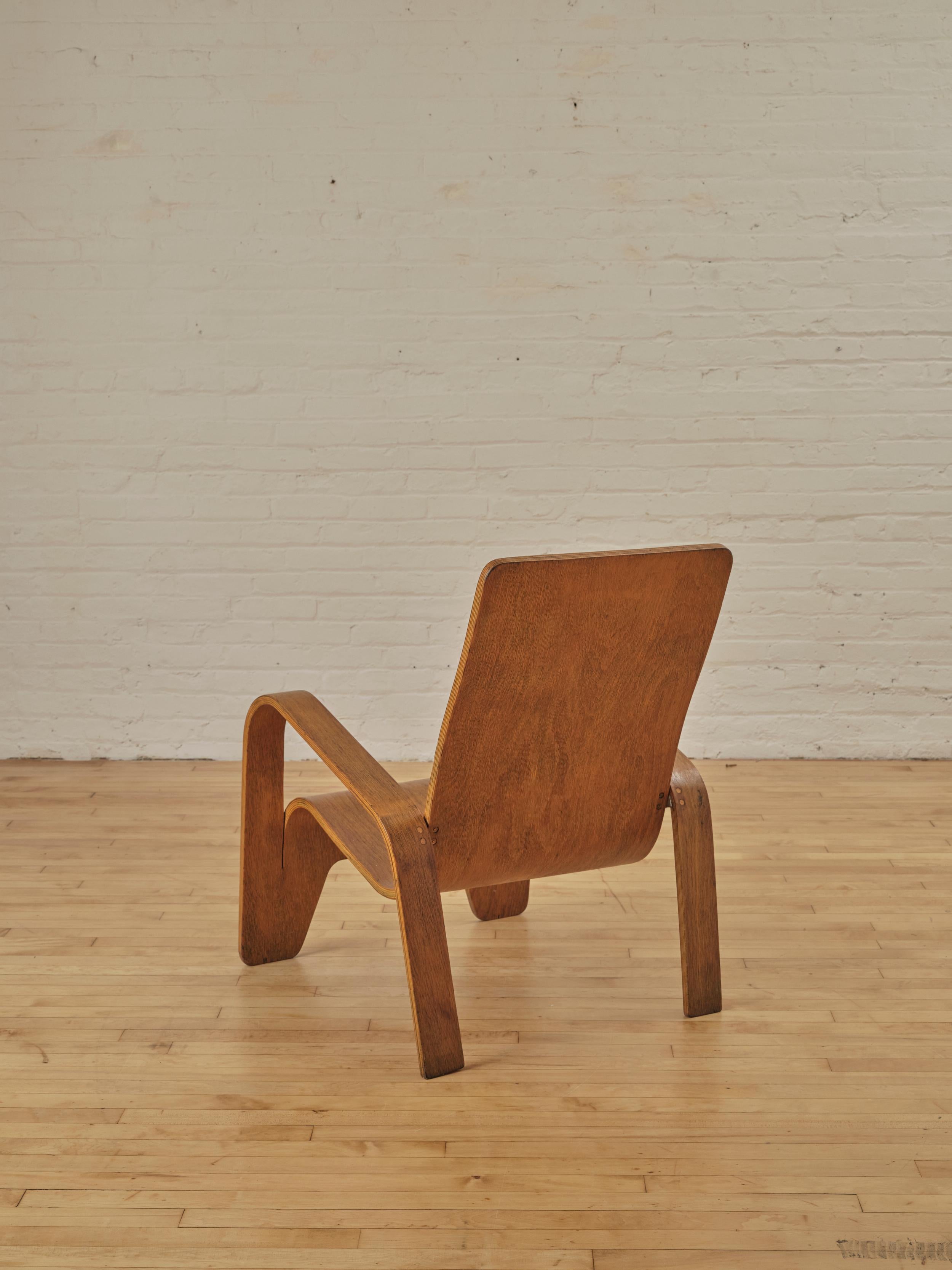 Mid-Century Modern  LaWo1 Wooden Lounge Chair by Han Pieck for Lawo Ommen For Sale