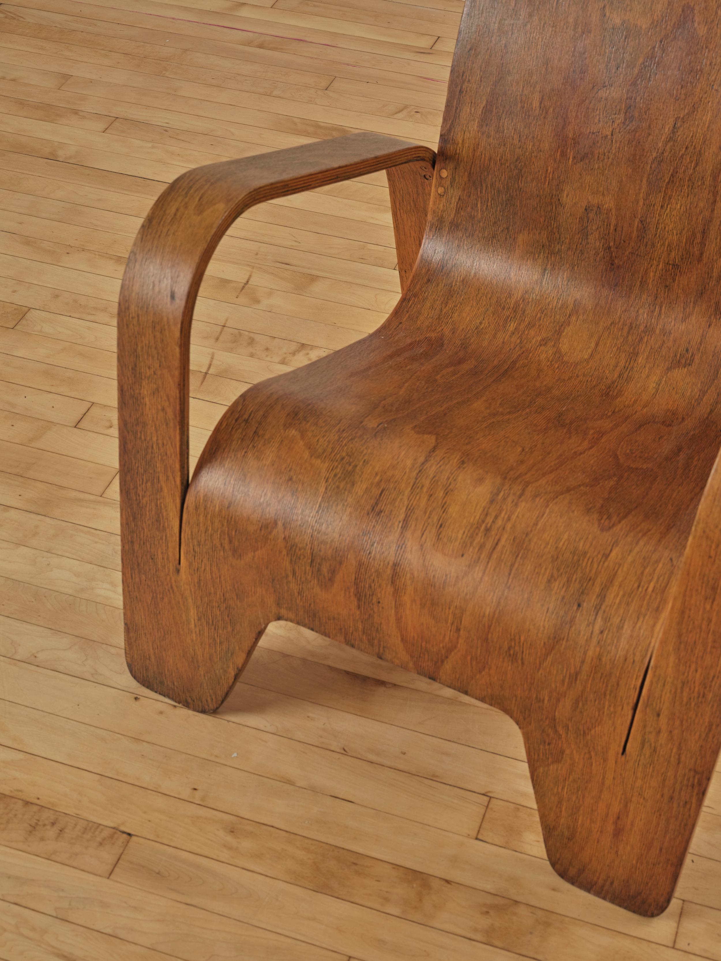  LaWo1 Wooden Lounge Chair by Han Pieck for Lawo Ommen Bon état - En vente à Long Island City, NY
