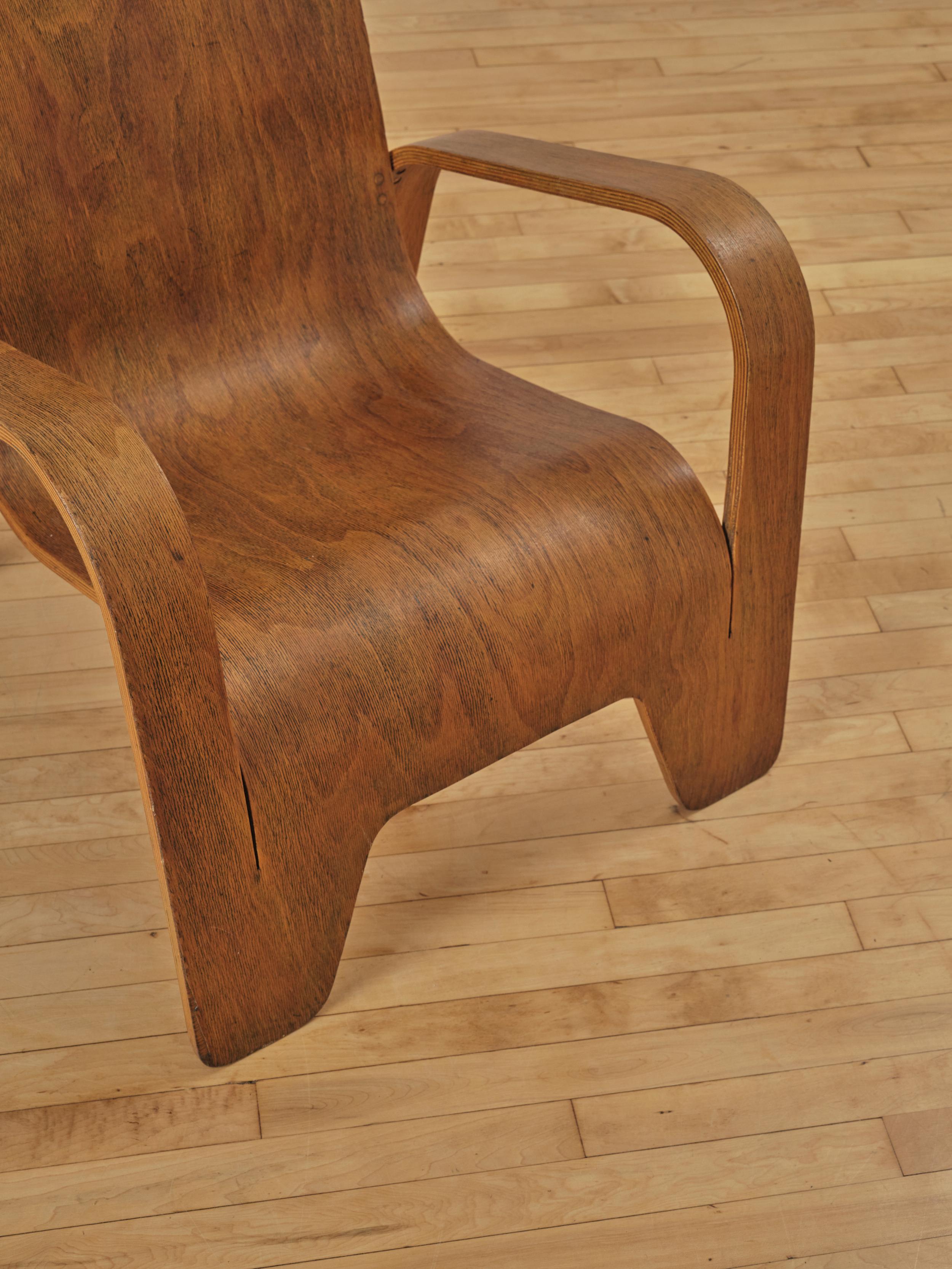  LaWo1 Wooden Lounge Chair by Han Pieck for Lawo Ommen en vente 1