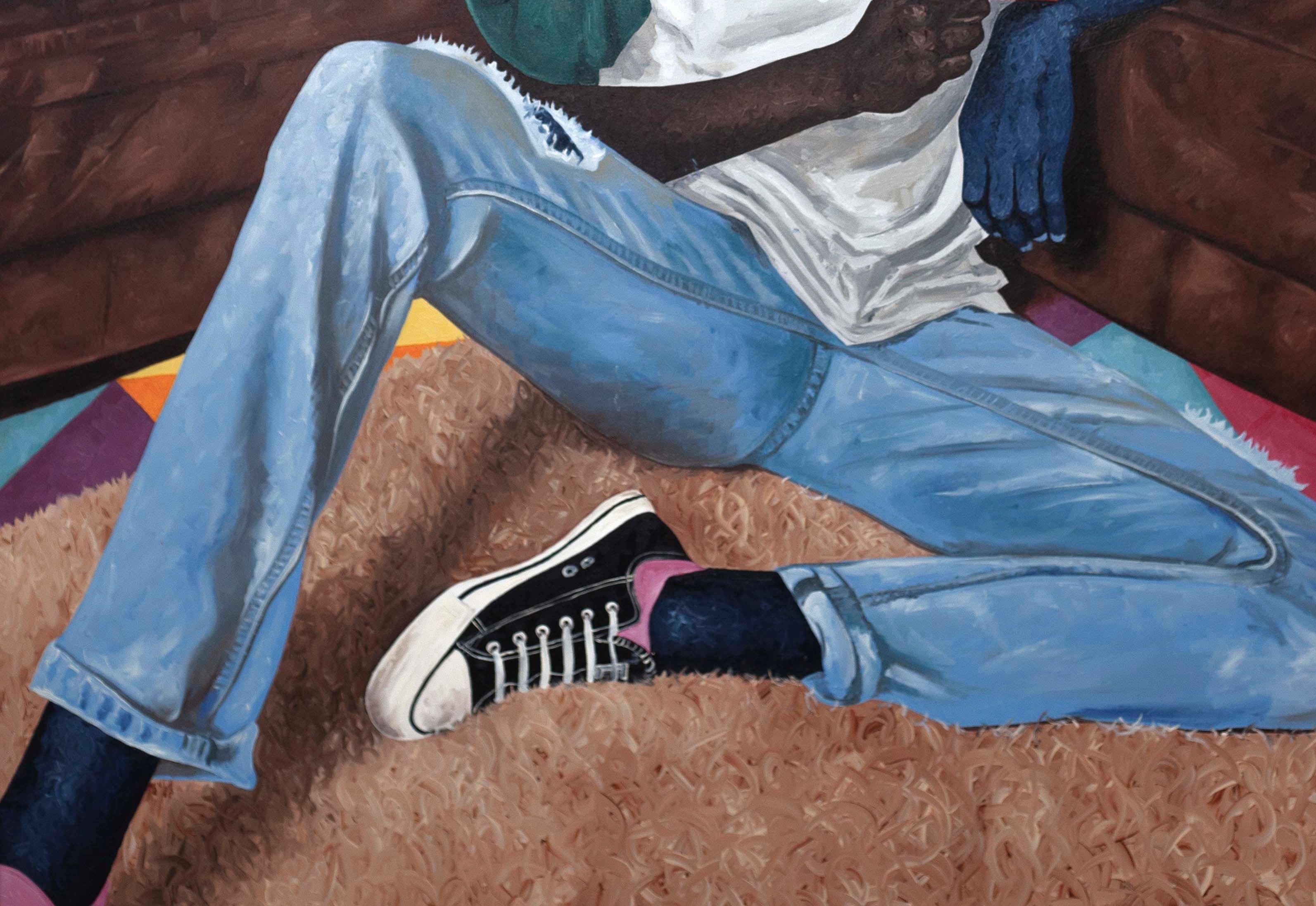 Body of Mind -21st Century, Contemporary, Figurative, Women, Men Oil, Modern Art - Surrealist Painting by Lawrence Amoo