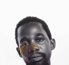 Sankofa II -21e siècle, Contemporain, Portrait figuratif, Hommes, Technique mixte
