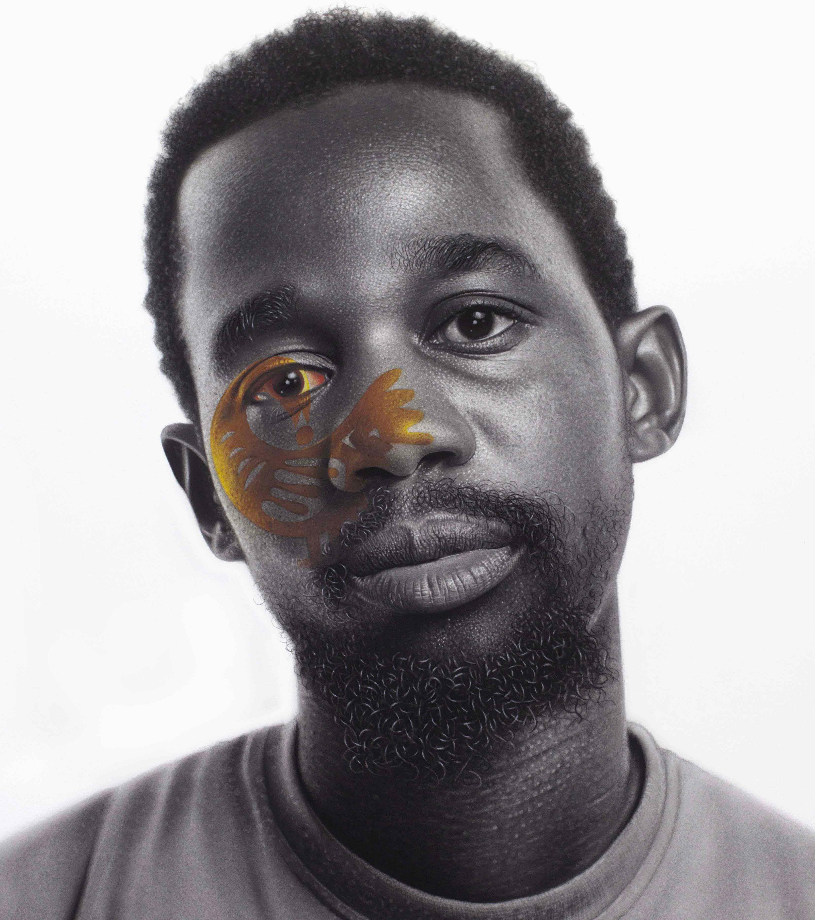 Sankofa II -21° secolo, Contemporaneo, Ritratto figurativo, Uomo, Tecnica mista in vendita 2