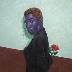 Ventana Al Alma - Siglo XXI, Contemporáneo, Figurativo, Mujer, Moderno, Rosa