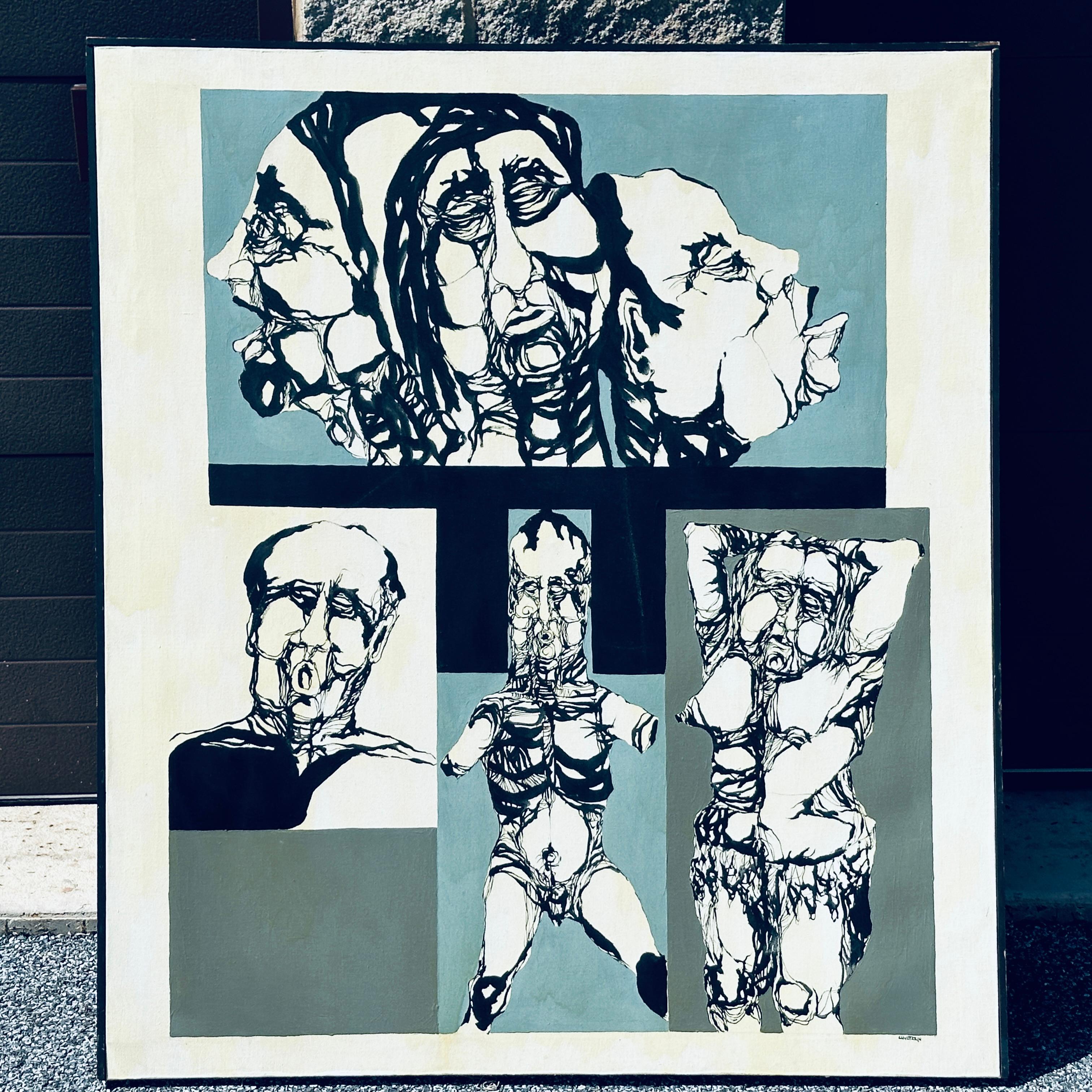 Lawrence Chvotzkin (Amerikaner, 20. Jahrhundert) Originalgemälde auf Leinwand