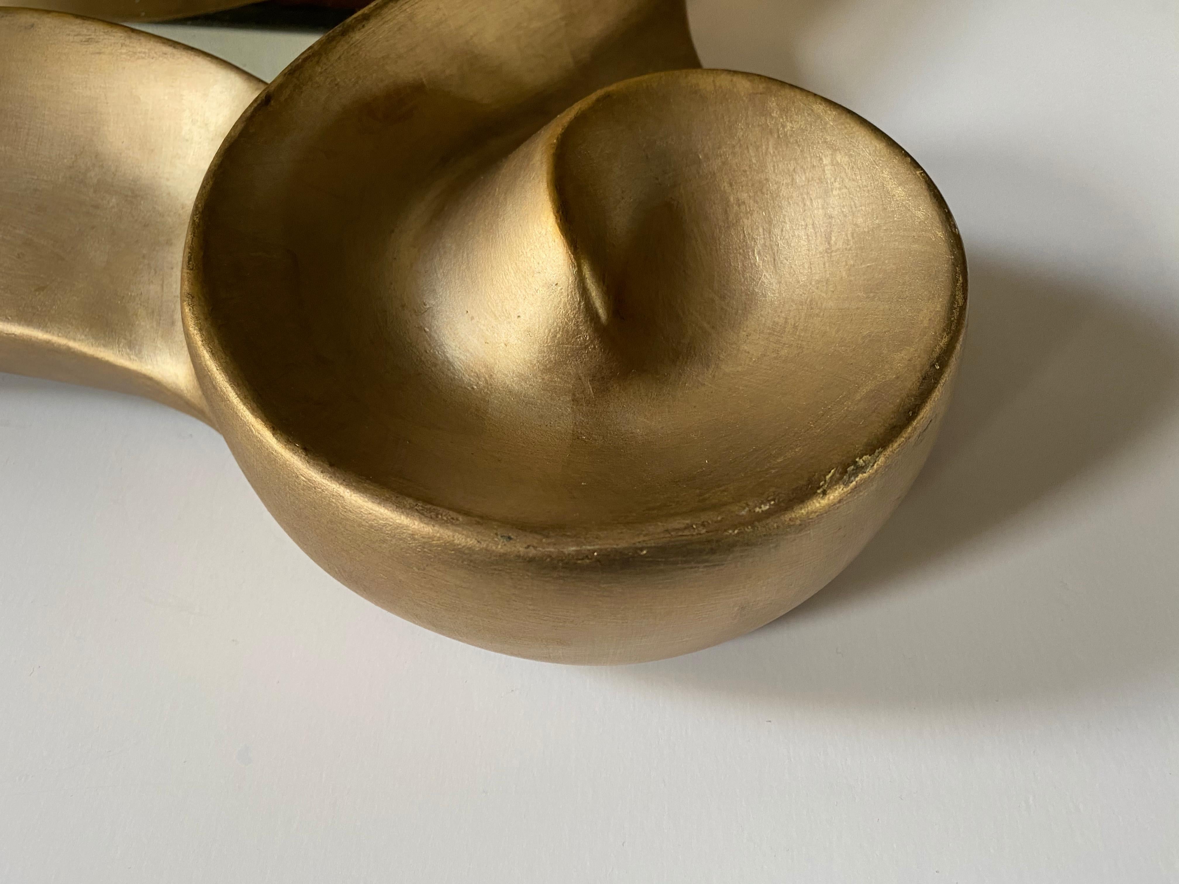 Lawrence De Martino Sculptural Gold Leaf Wall Mirror 3