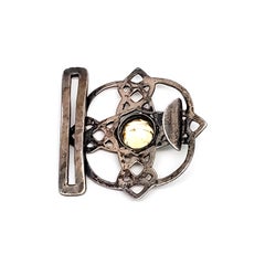 Lawrence Emanuel Sterling Silver Citrine Celtic Belt Buckle