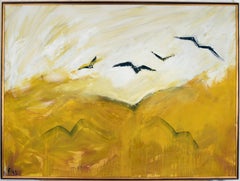 "Van Gogh Again" Original Oil on Canvas by Beat Poet Lawrence Ferlinghetti 1992