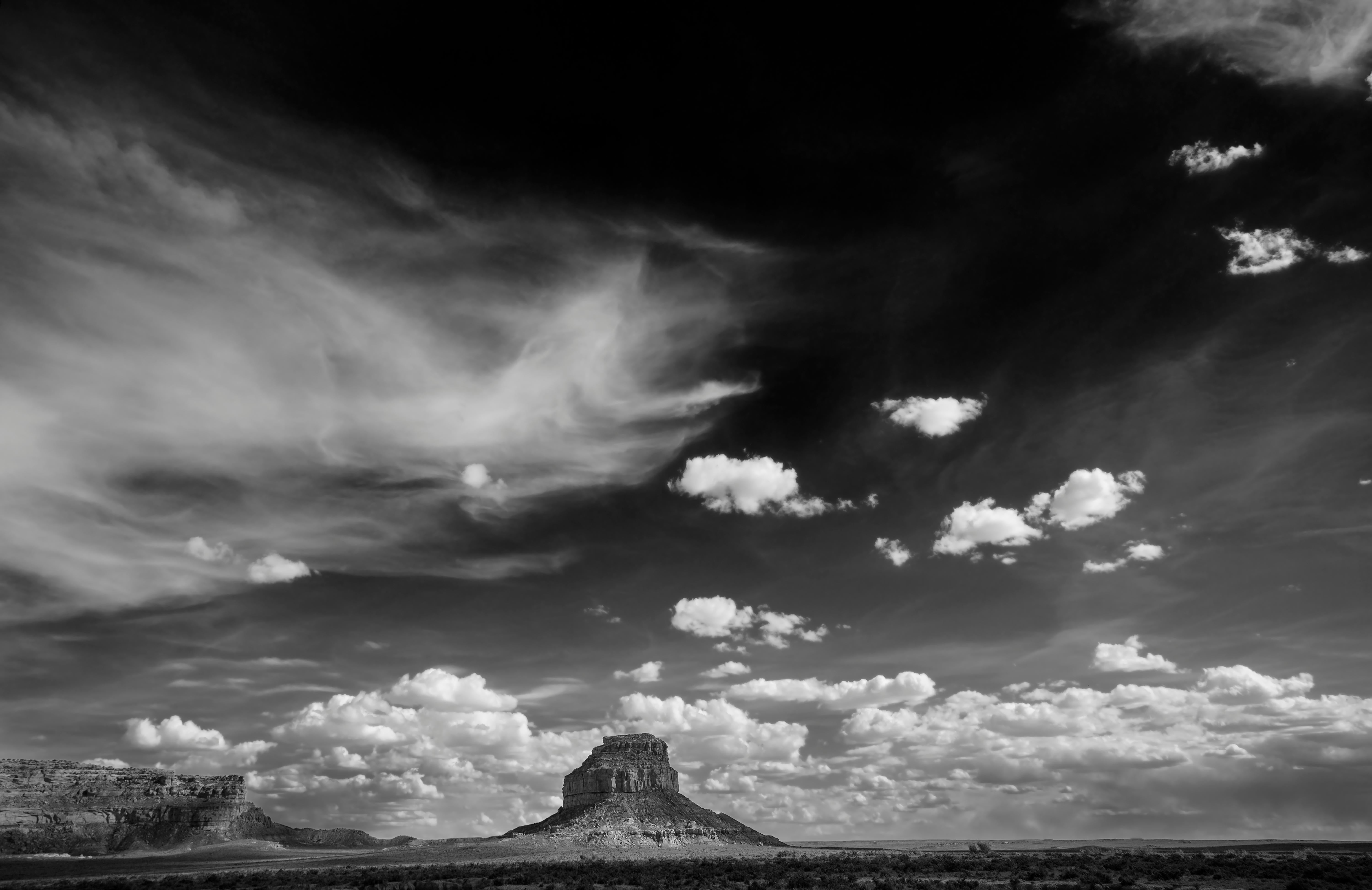 Lawrence Fodor. Chaco Canyon, Fajada Butte, 2015.06.01.04, 2015, archival pigment ink print. edition of 3. Image Size: 20 x 32". Edition of 3.