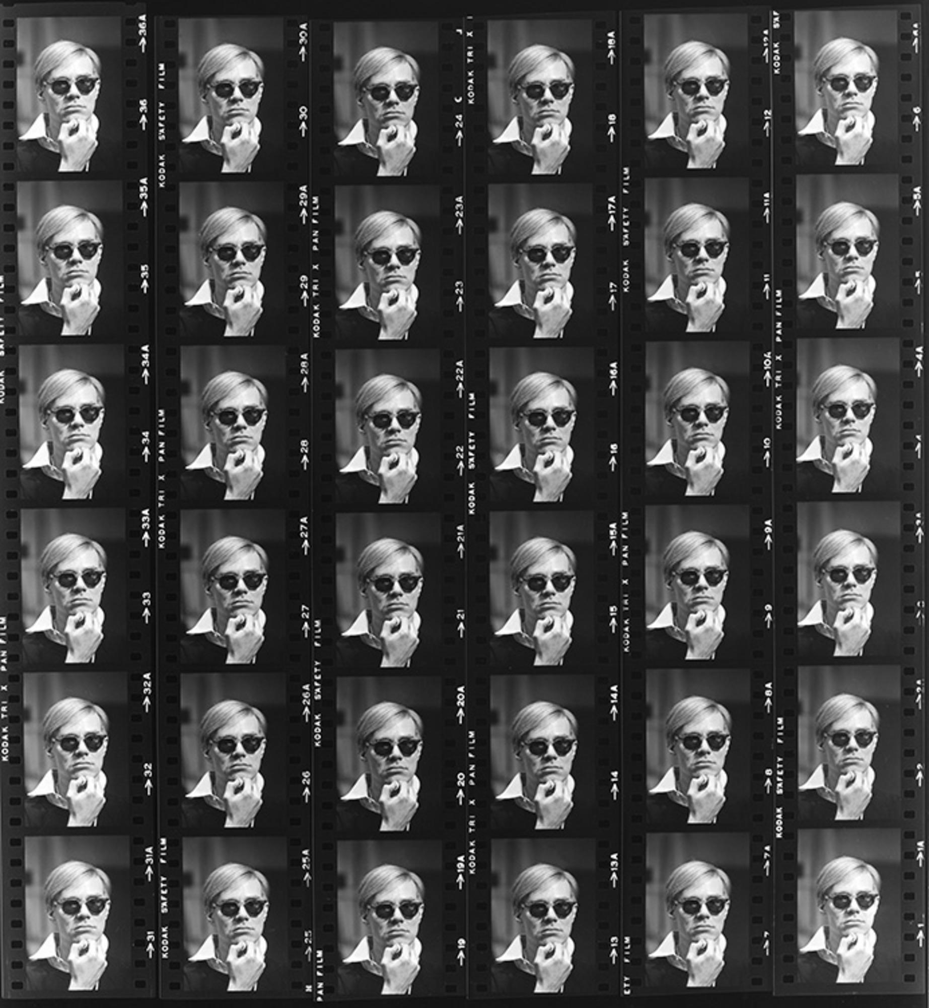 Lawrence Fried - Andy Warhol Contact Sheet, Photography 1965, Printed After