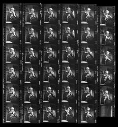 Vintage Lawrence Fried - Andy Warhol Eating a Banana Contact Sheet, 1965, Printed After