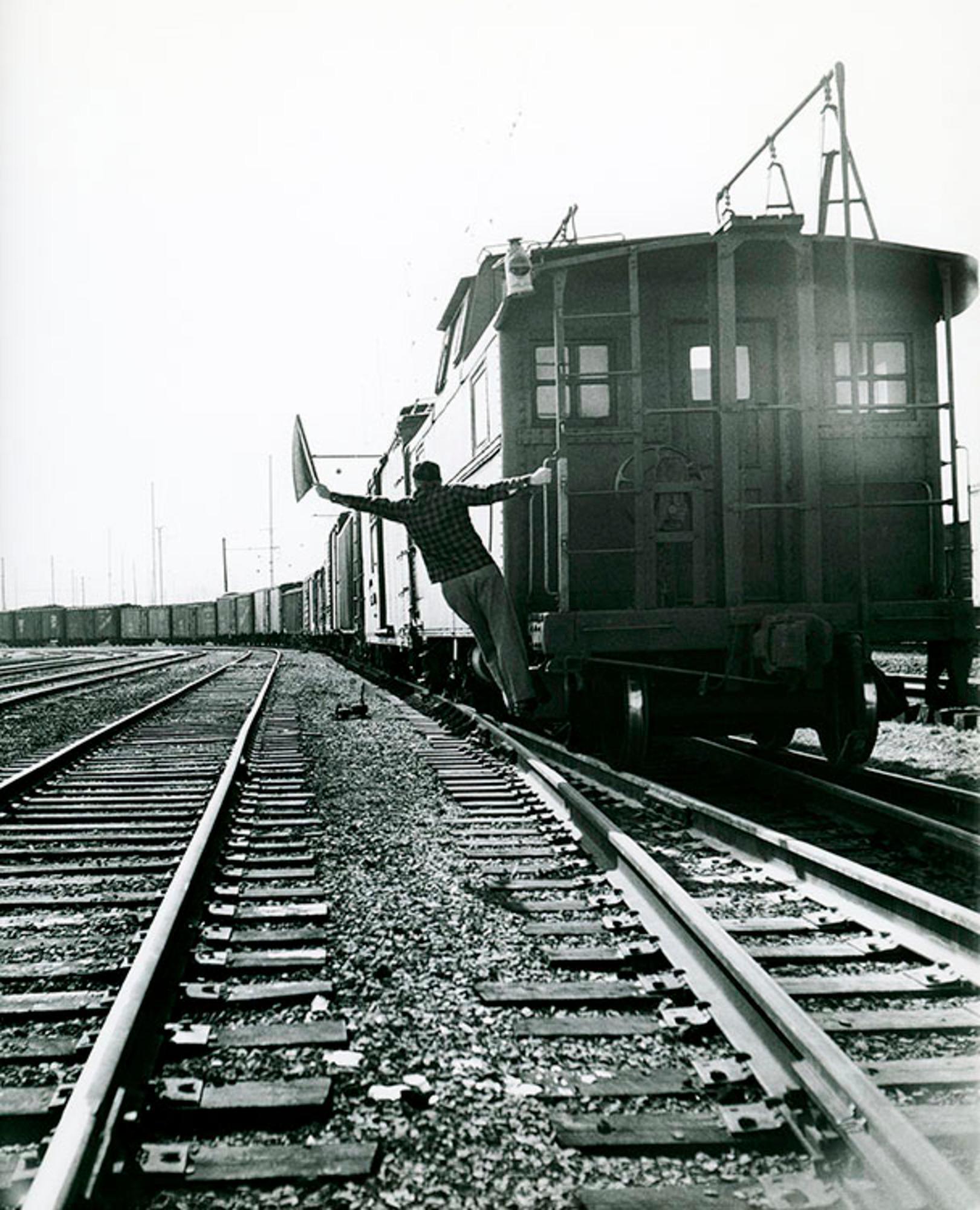 Lawrence Fried - Railway Signalman NYC, photographie de 1951, imprimée d'après