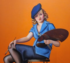 Mi Esposa Mirto con Paleta y Pincel, Art Decó