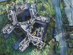Russian Drone Painting No. 4 (Abandoned Hospital, Moscow)