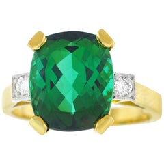 Lawrence Jeffrey Tourmaline Set Gold Ring