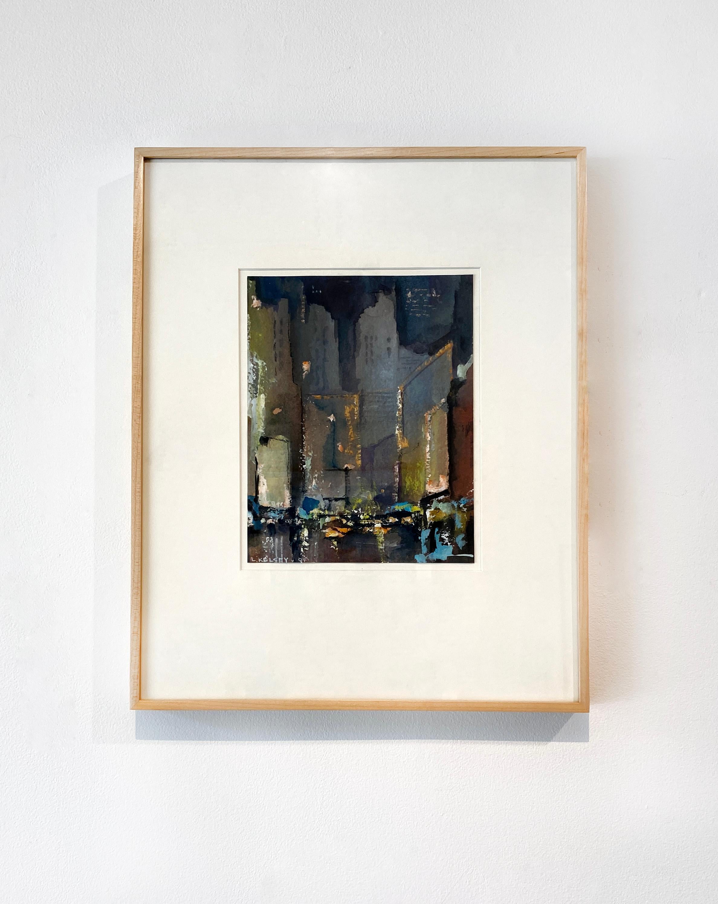 Contemporary Impressionist Painting by Lawrence Kelsey 'The New 42nd Street' For Sale 2