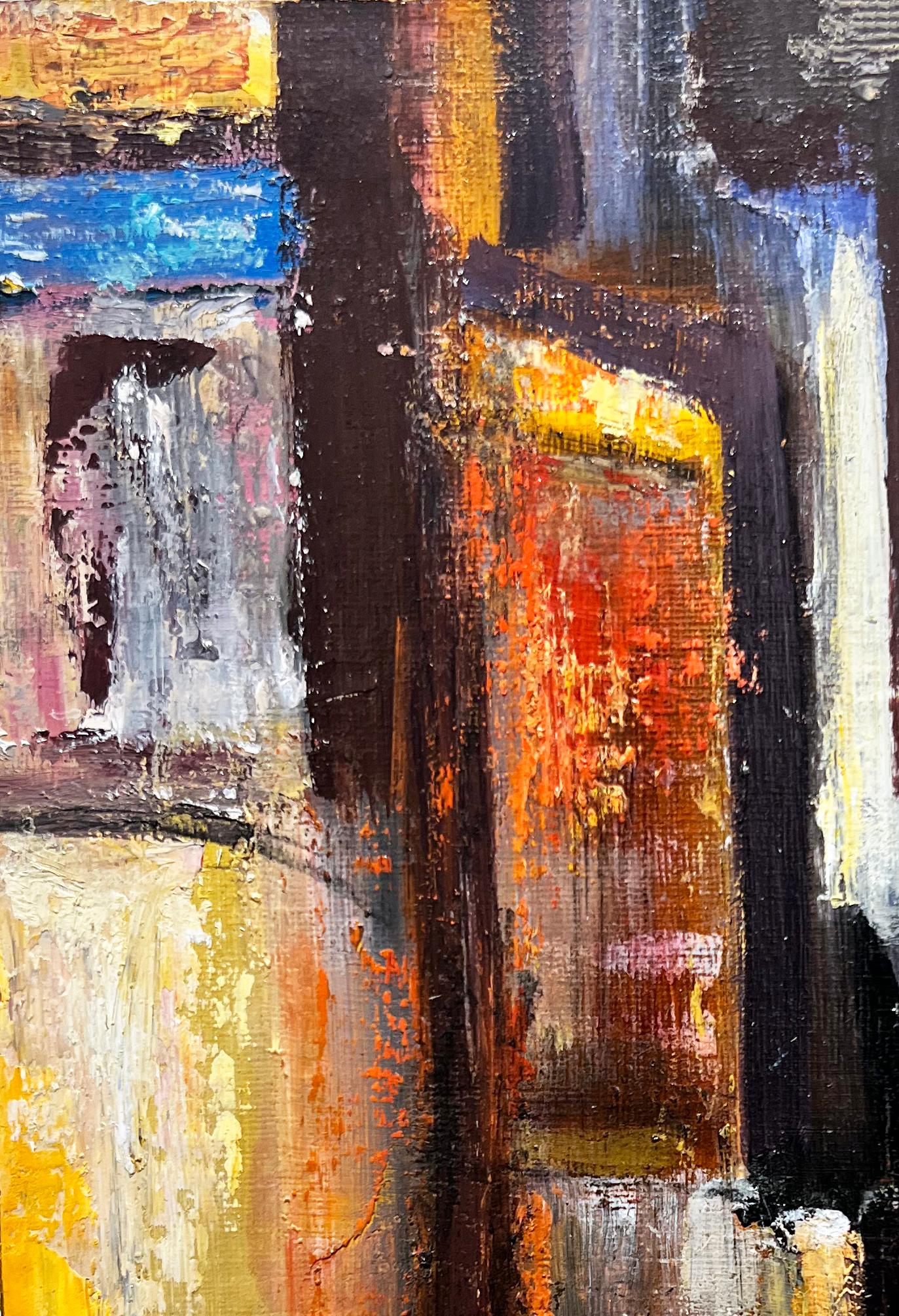 Pintura al óleo de Lawrence Kelsey 'Times Square' en venta 4