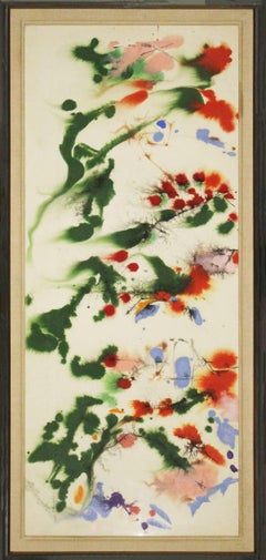Mid Century Abstract Expressionist Mixed Media