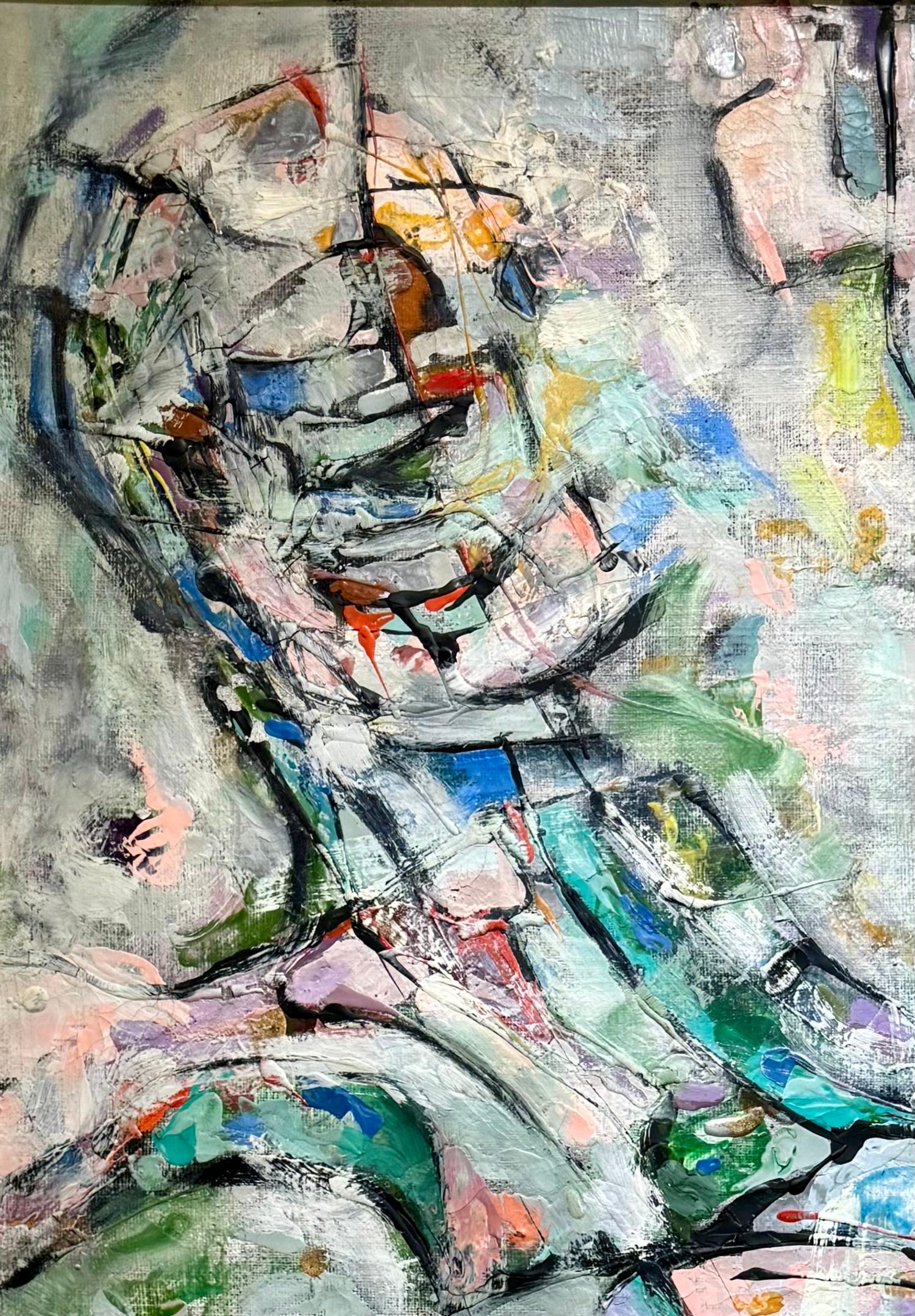 KUPFERMAN Pittura espressionista astratta americana del 1959 - Painting Astratto di Lawrence Kupferman