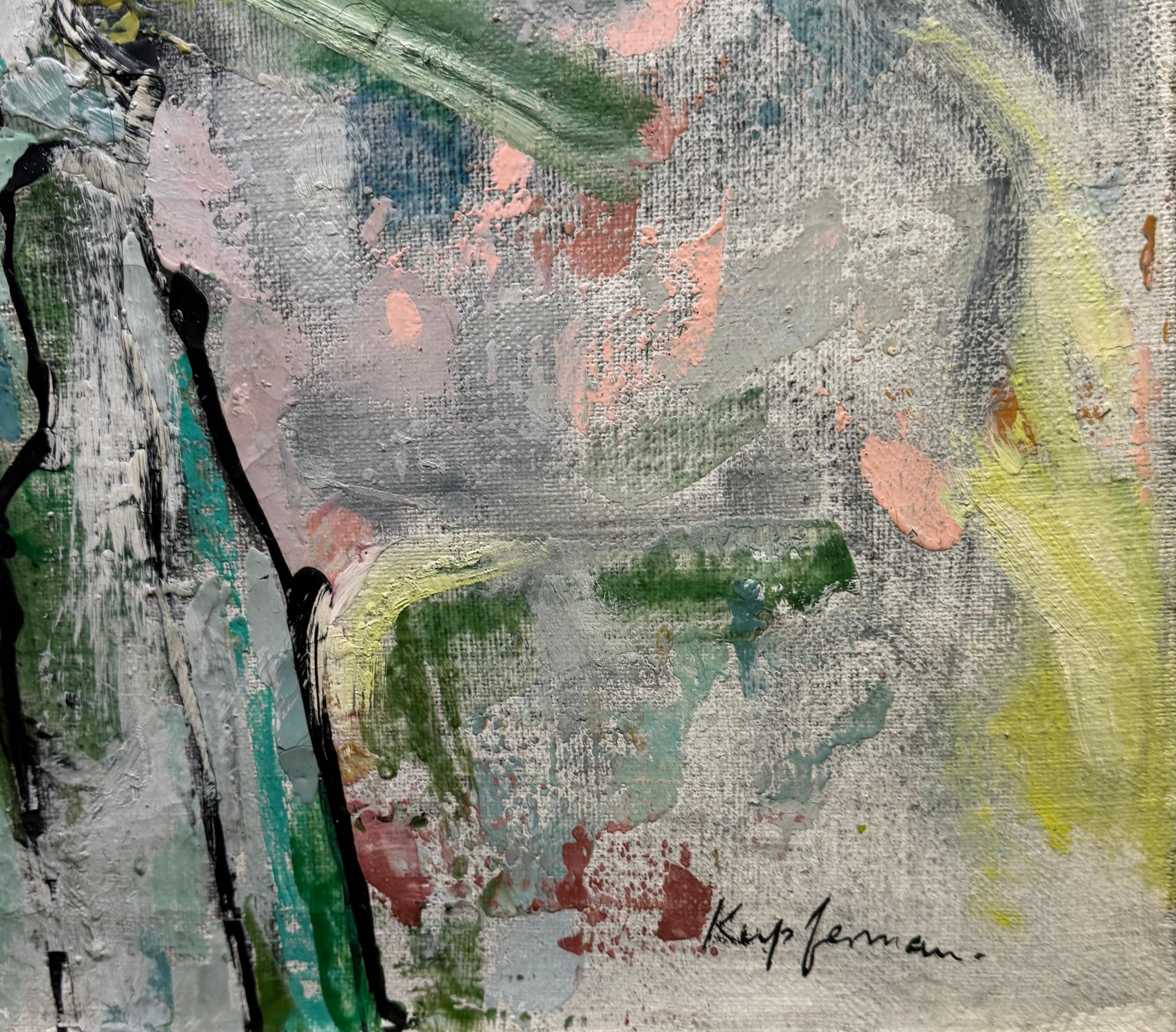 KUPFERMAN Pittura espressionista astratta americana del 1959 in vendita 1