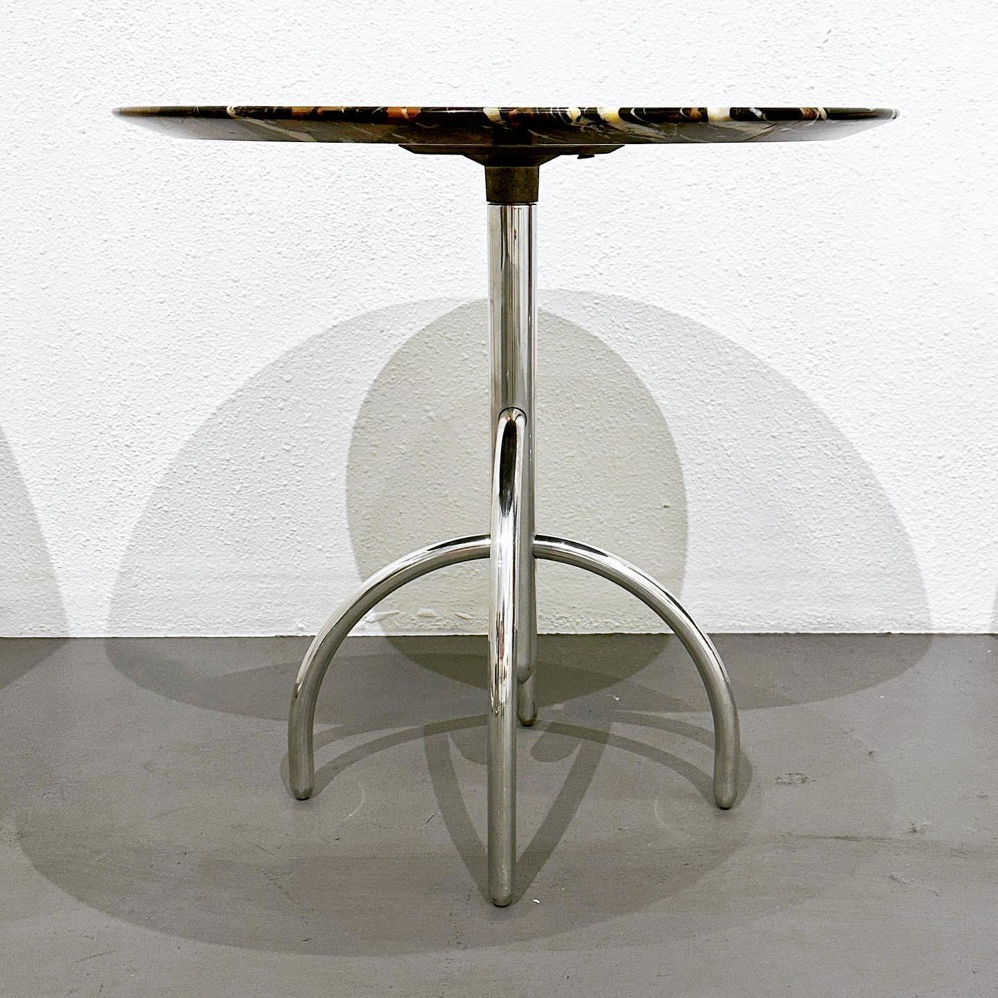 American Lawrence Laske for Knoll Pair Saguaro Cactus Marble Top Side Tables, ca 1993