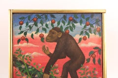 Lawrence Lebduska Amerikanische Volkskunst Gemälde mit Affen