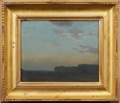 Lawrence Mazzanovich Antique American Tryon North Carolina Sunset Oil Painting