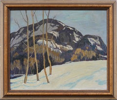 Vintage Canadian Impressionist Winter Snow Landscape Oil Painting