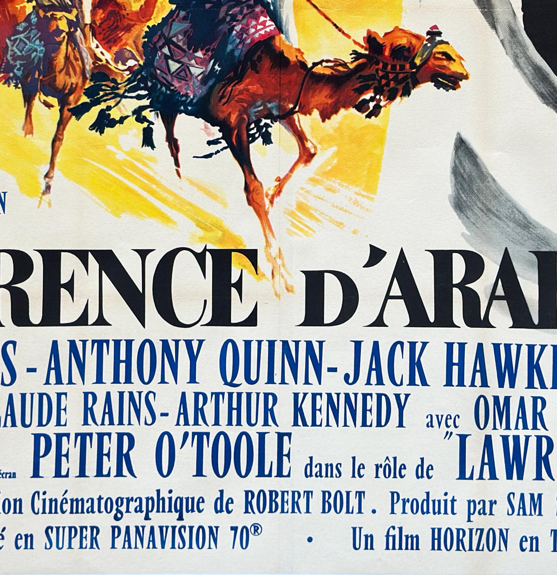 LAWRENCE OF ARABIA 1962 Français Double Grande,  Affiche du film Bon état - En vente à Bath, Somerset