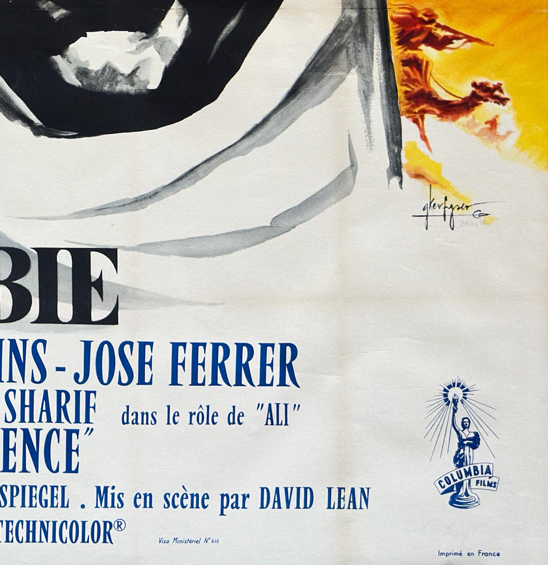 20th Century LAWRENCE OF ARABIA 1962 French Double Grande,  Film Movie Poster For Sale