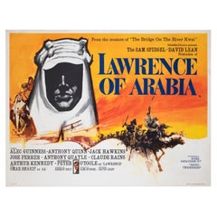 Lawrence of Arabia 1962 Pre-Oscars UK Quad Film Poster, Georges Kerfyser