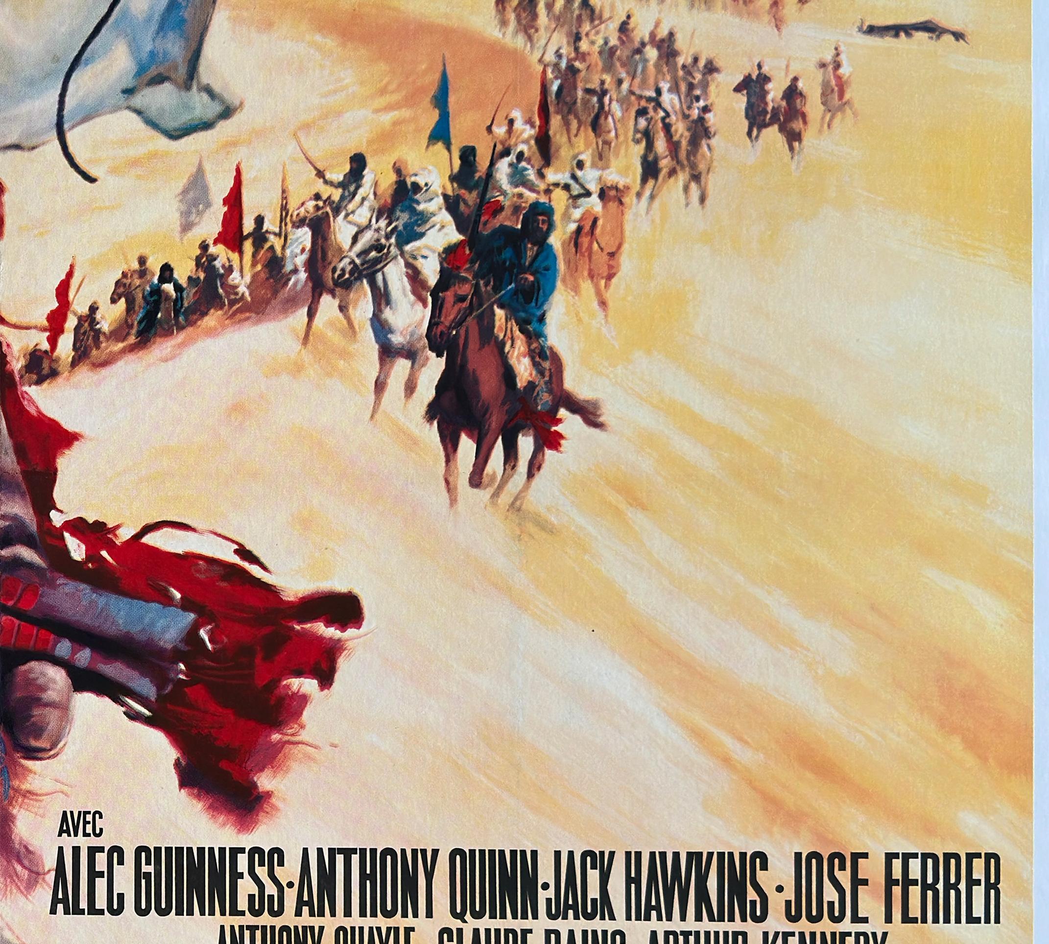 Linen LAWRENCE OF ARABIA 1963 French Grande Film Movie Poster For Sale