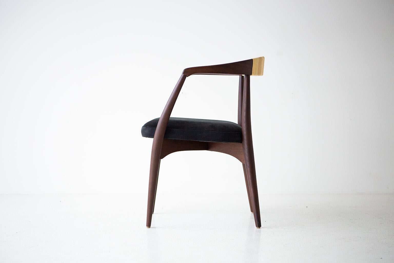 Moderne Chaise de salle à manger à dossier en rotin Lawrence Peabody pour Craft Associates en vente