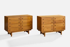 Lawrence Peabody, Dressers, Oak, Brass, USA, 1950s