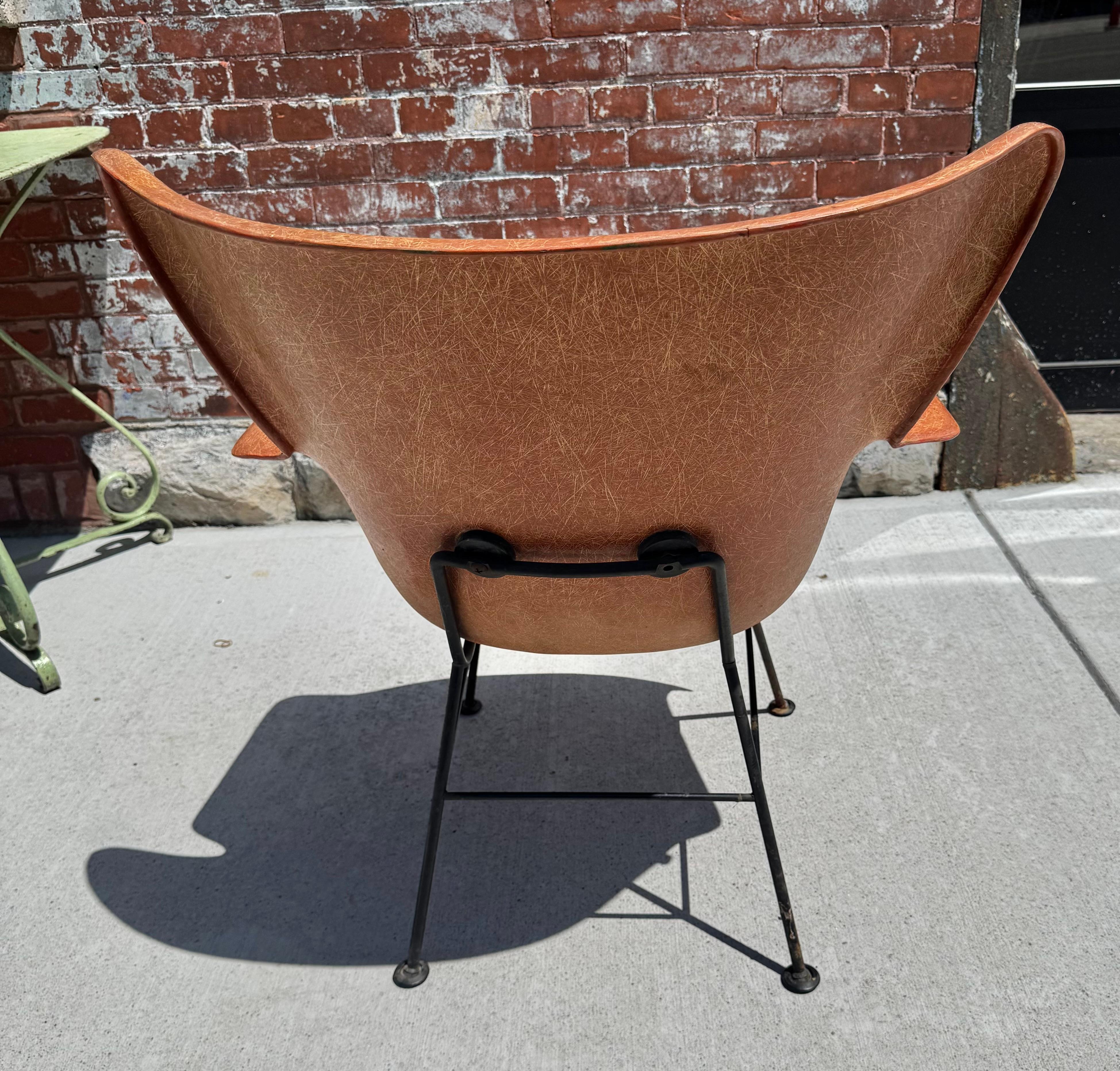American Lawrence Peabody Fiberglass Lounge Chair / Classic Mid Century Modern For Sale
